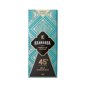 Krakakoa - Arenga 45% Milk Chocolate (50g) - Front Side