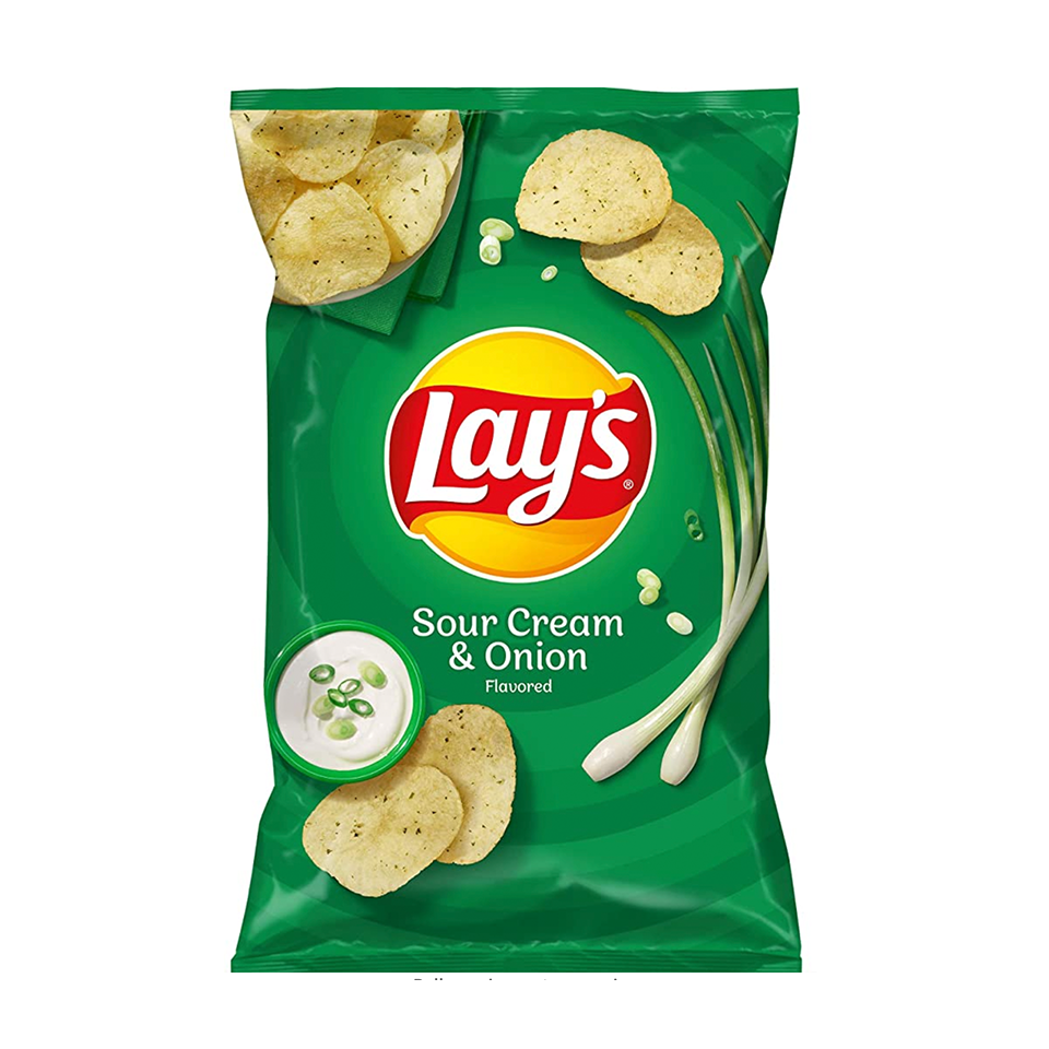 Lay's - Sour Cream & Onion Flavoured Potato Chips (184g) (15/carton)