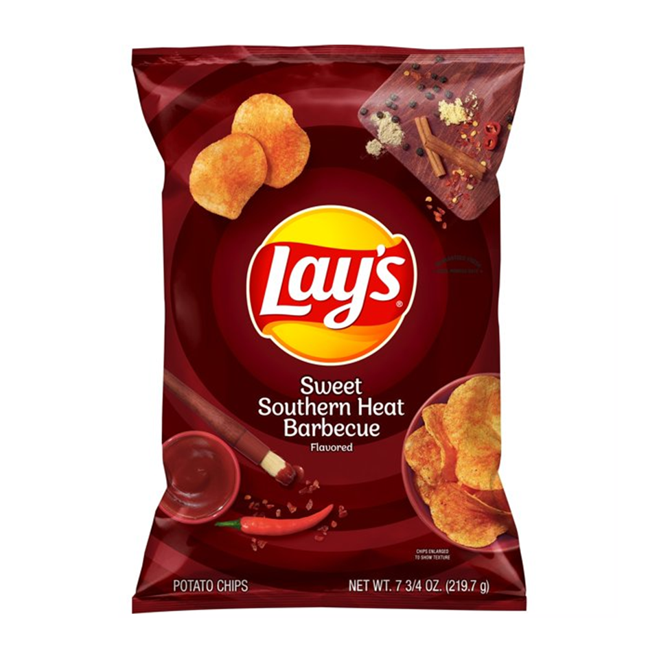 Lays - Sweet Southern Heat Barbecue (184g) - Front Side