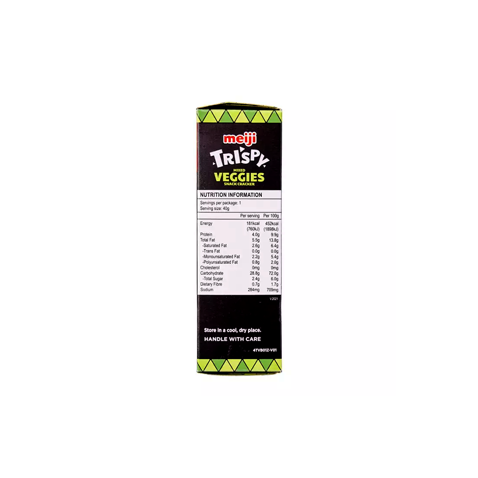 Meiji - Trispy Mixed Vegetable Cracker (40g) - Product Information