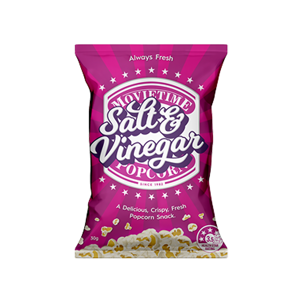 Movietime - Salt And Vinegar Popcorn (30g) (24/carton)