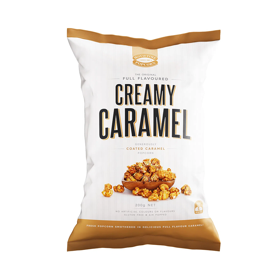 
            
                Load image into Gallery viewer, Movietime Popcorn - Creamy Caramel (100g) - Front Side
            
        