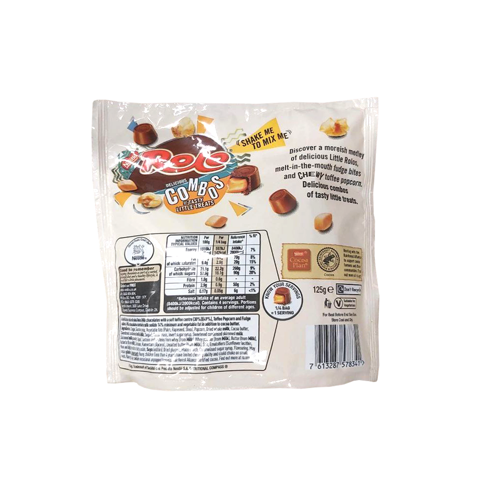 
            
                Load image into Gallery viewer, Nestle - Rolo Combos (125g) - Back Side
            
        