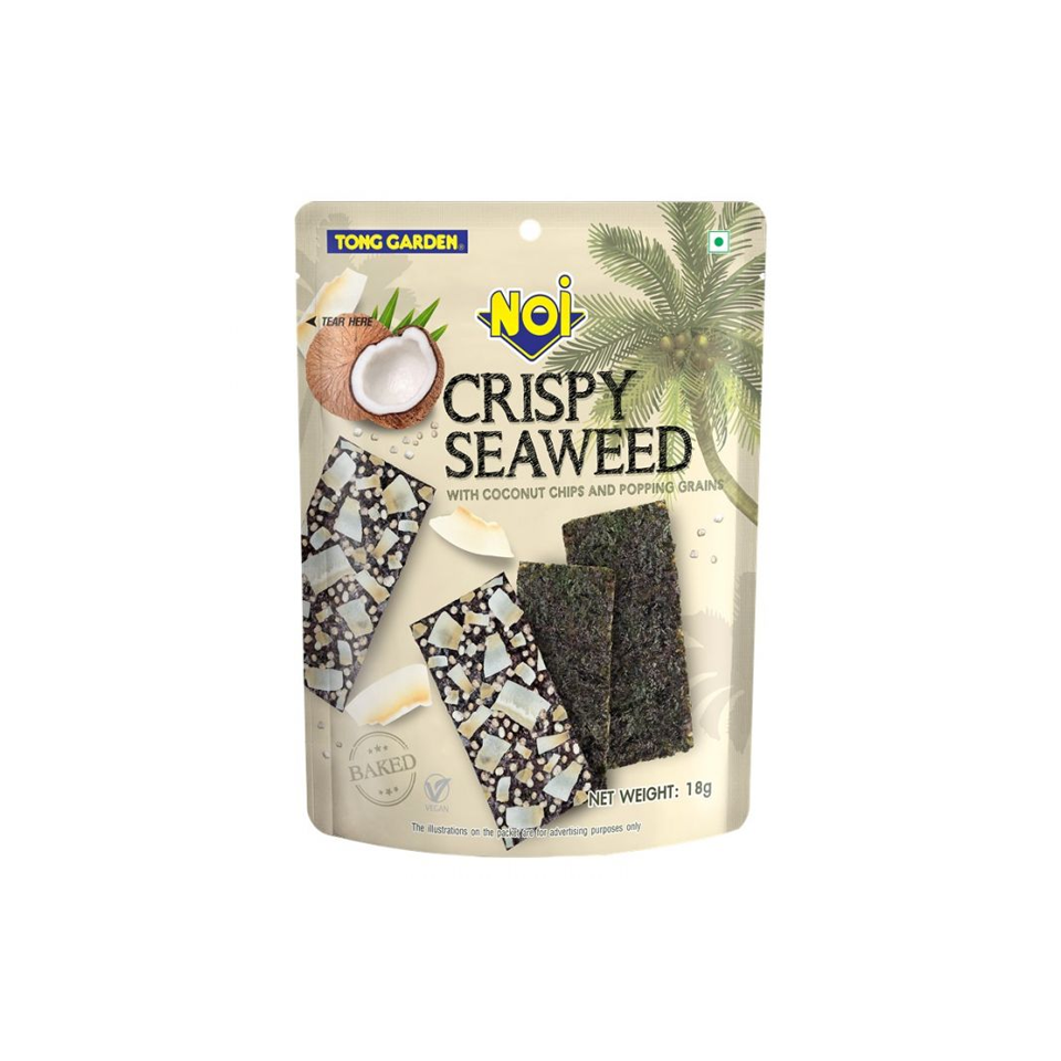 Noi - Coconut Popping Grain Seaweed Crisps (18g) - Front Side