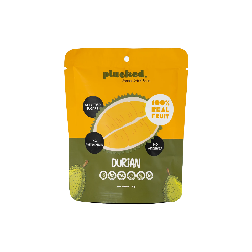 Plucked - Freeze Dried Durian Chips (20g)