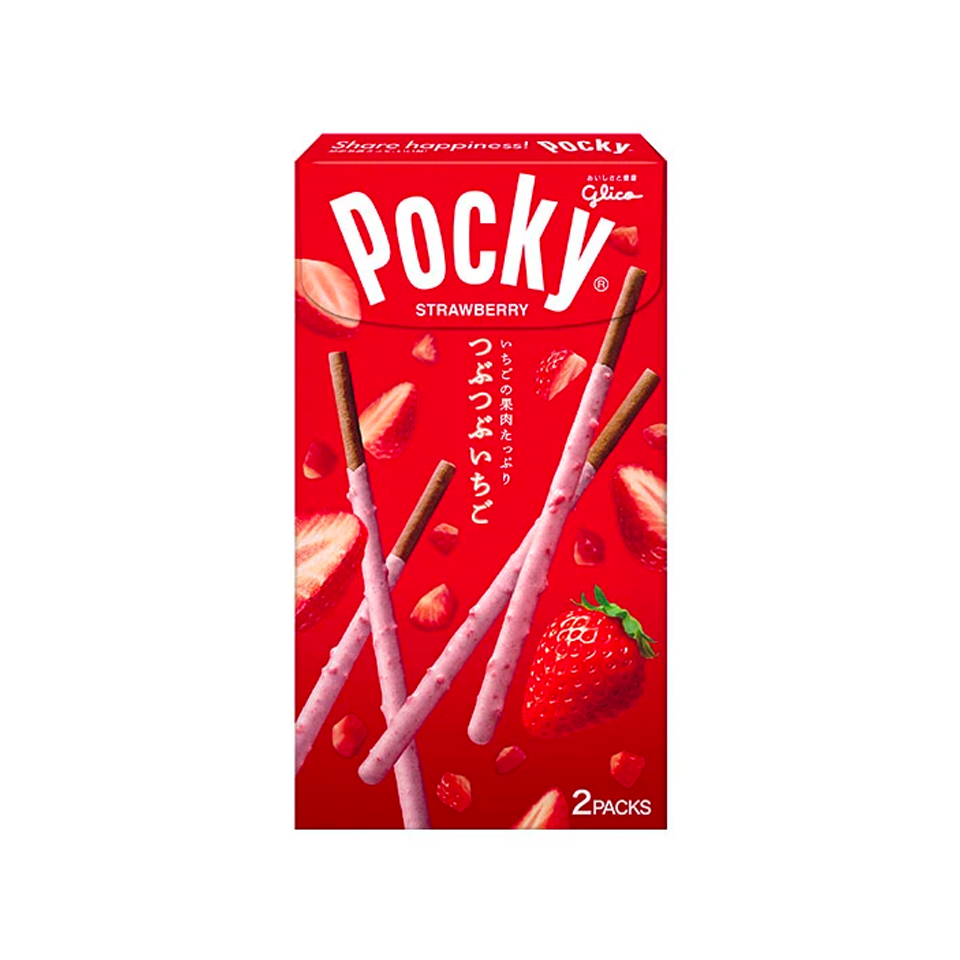Pocky - Strawberry Biscuit Sticks (75g) - Front Side
