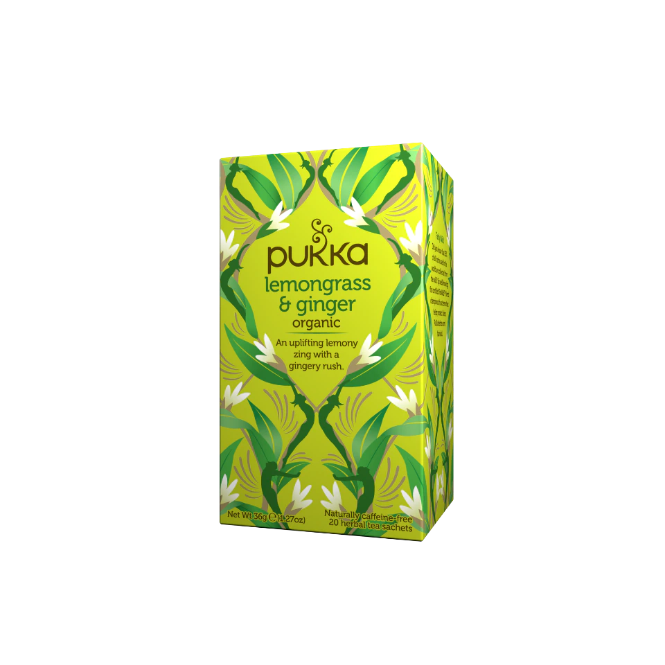 Pukka - Organic Lemongrass & Ginger Tea (20/pack) (36g) - Front Side