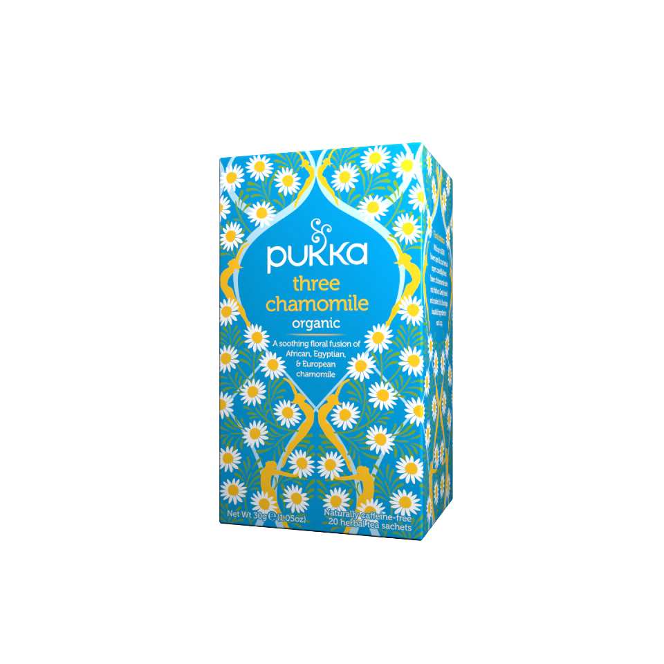 Pukka - Organic Three Chamomile Herbal Tea (20/pack) (30g) - Front Side