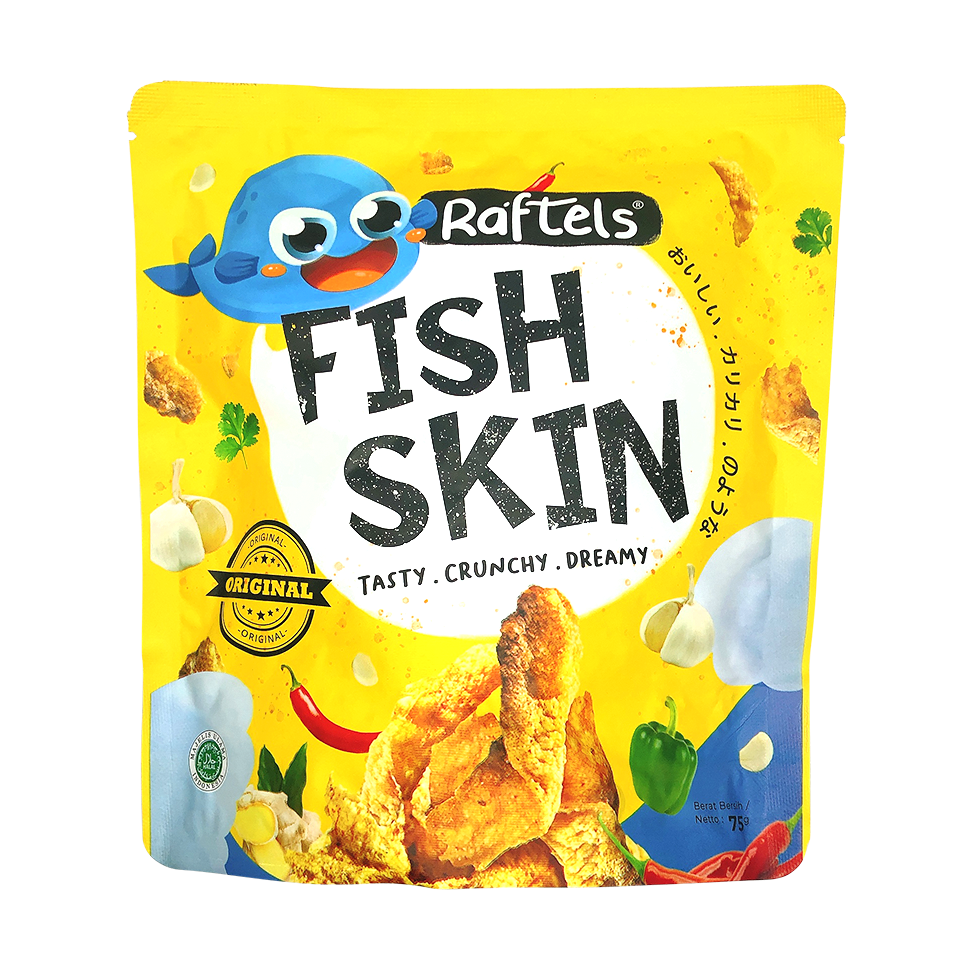Raftel - Fish Skin Original (75g) (10/carton) – Tasty Snack Asia