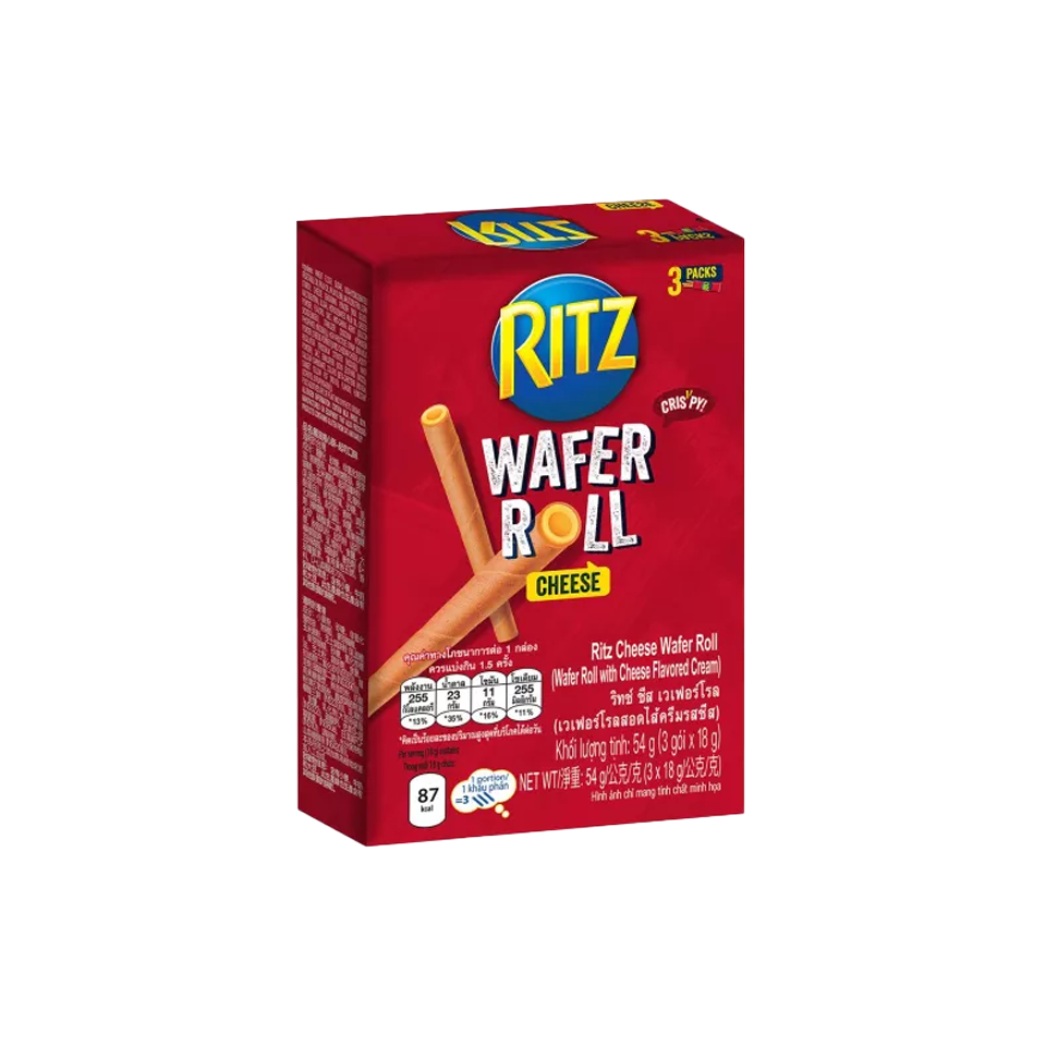 Ritz Rol Ritz - Cheese Wafer Roll (54g) (20/carton) – Tasty Snack Asia