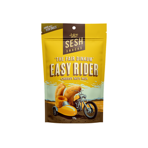 Sesh Snacks - The Fair Dinkum Easy Rider Cheesy Nut Mix (130g) - Front Side