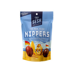Sesh Snacks - The Nah Yeah Nippers Sweet Salty Nut Mix (130g) - Front Side