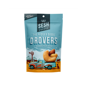 
            
                Load image into Gallery viewer, Sesh Snacks - The Ridgey Didge Drovers Barbie Nut Mix (130g) - Front Side
            
        