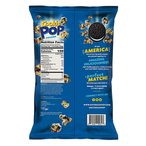 
            
                Load image into Gallery viewer, Snax - Oreo Cookie Pop Pop Corn (149g) - Back Side
            
        