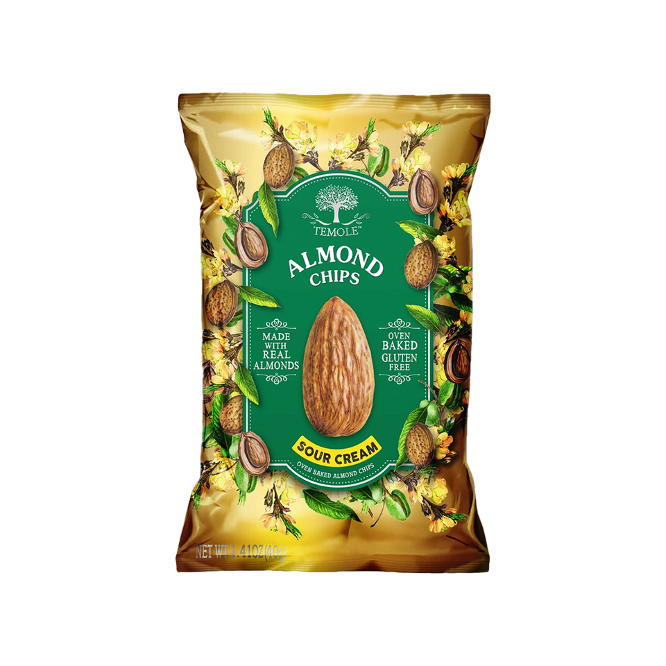 Temole - Sour Cream Almond Chips (40g) - Front Side