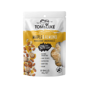 Tom & Luke - Maple & Almond Wholefood Snackaballs (88g) (12/carton)
