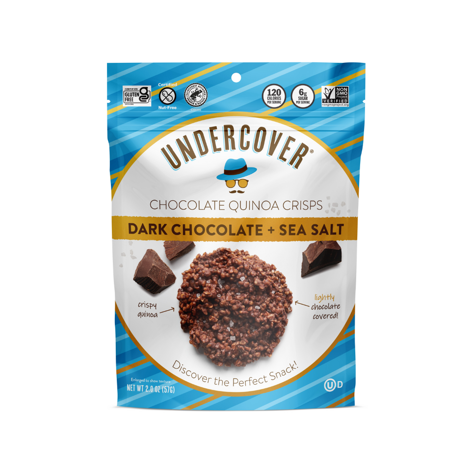 
            
                Load image into Gallery viewer, Undercover - Dark Chocolate And Sea Salt Crispy Quinoa (57g) - Front Side
            
        