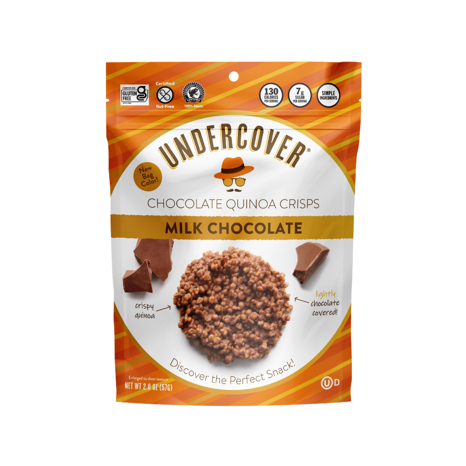Undercover - Milk Chocolate Crispy Quinoa (57g) - Front Side