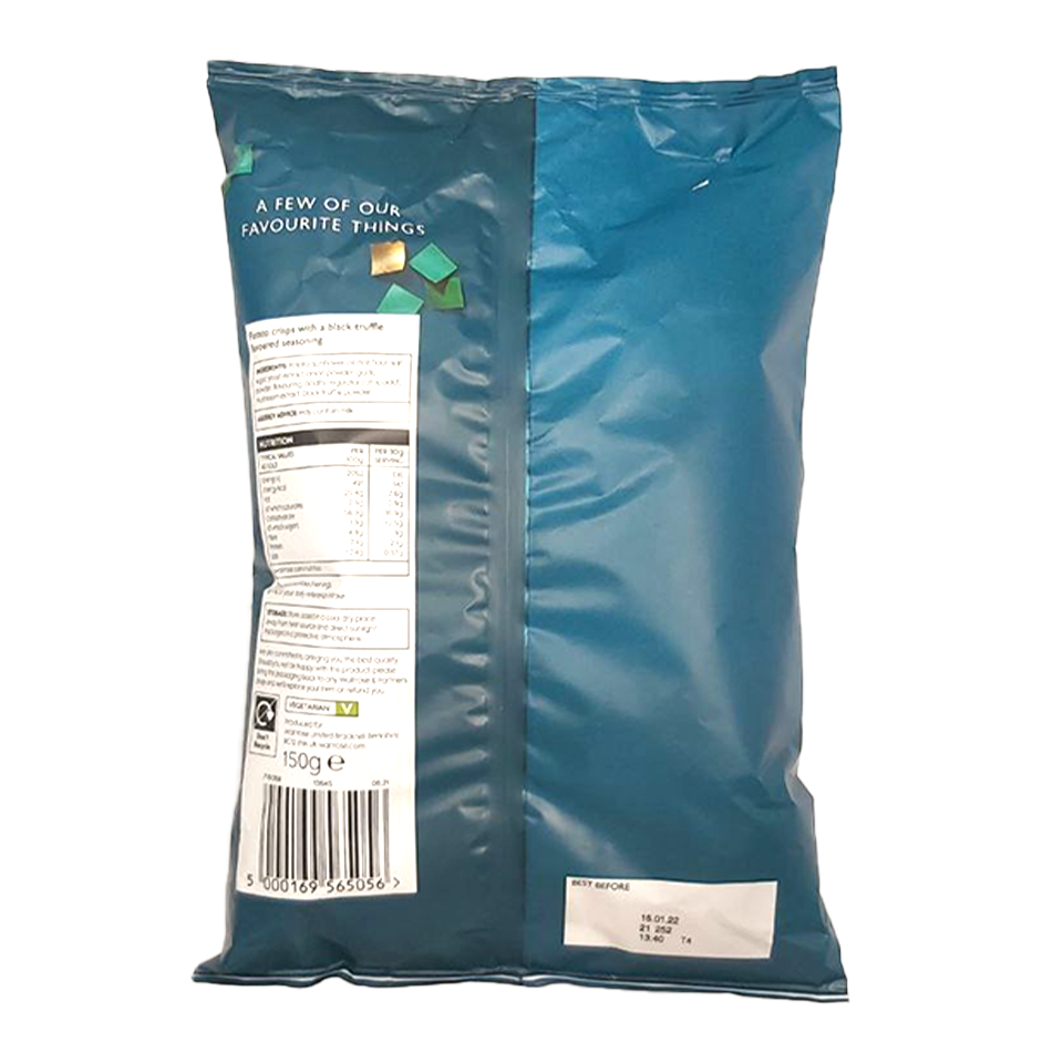 Waitrose & Partners Christmas Black Truffle Hand Cooked Crisps (150g TastySnackAsia