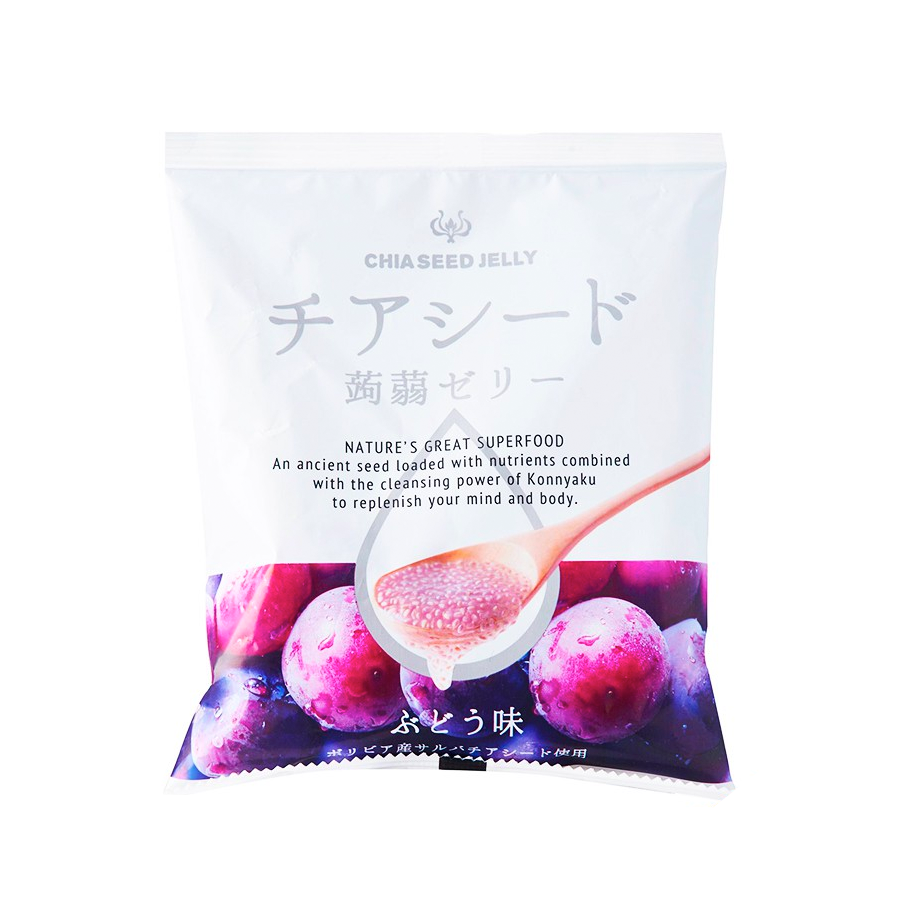 Wakasho - Grape Chia Seed Jelly (200g) - Front Side
