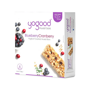 
            
                Load image into Gallery viewer, Yogood - Blueberry &amp;amp; Cranberry Yoghurt Coated Muesli Bars (138g) (6/bars) (10/carton)
            
        