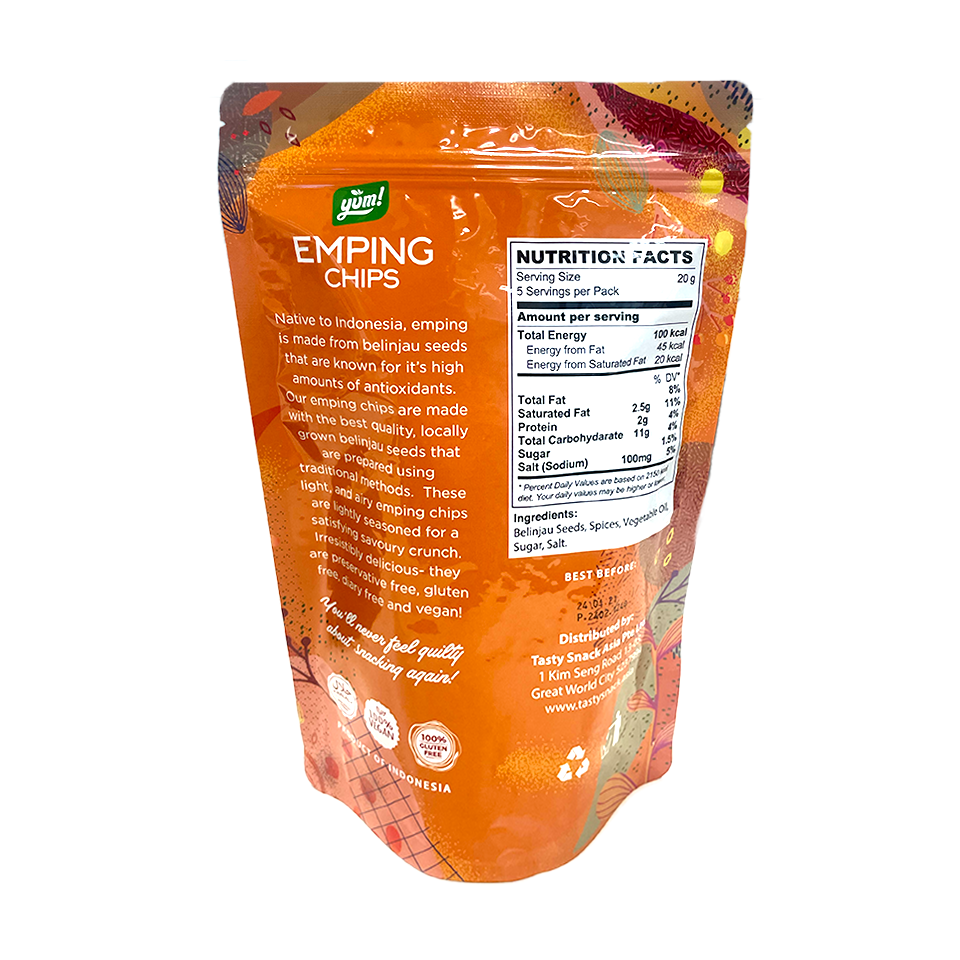 Yum - Emping Chips (50g) - Back Side